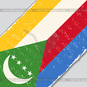 Comoros grunge flag.  - vector clipart