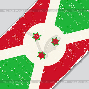 Burundi grunge flag.  - vector clip art
