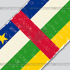 Central African Republic grunge flag.  - vector clip art