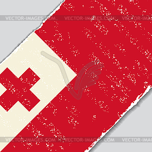 Tonga grunge flag.  - vector clipart