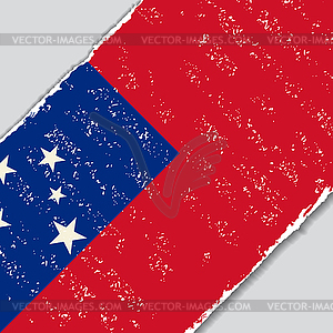 Samoan grunge flag.  - vector image