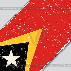 Timor-Leste grunge flag.  - vector EPS clipart