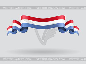 Luxembourg wavy flag.  - vector image