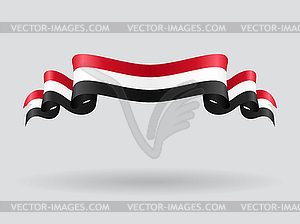 Yemeni wavy flag.  - vector clipart