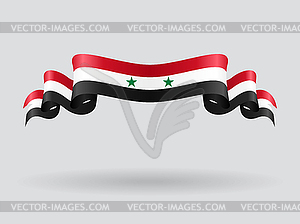 Syrian wavy flag.  - vector clipart