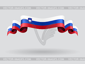 Slovenian wavy flag.  - vector image