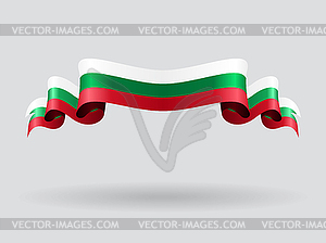 Bulgarian wavy flag.  - vector image