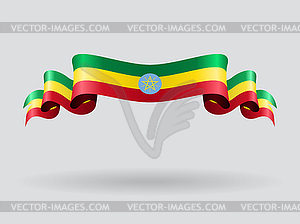 Ethiopian wavy flag.  - royalty-free vector image