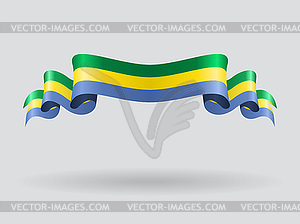 Gabon wavy flag.  - vector image