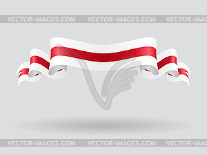 Belarus wavy flag.  - vector clipart