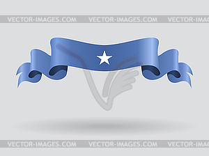 Somalian wavy flag. - vector clipart