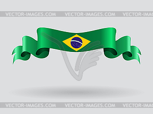 Brazilian wavy flag.  - vector image