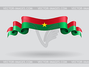 Burkina Faso wavy flag.  - vector clipart