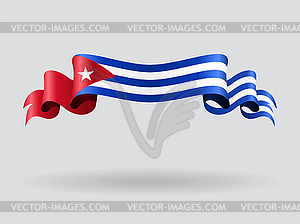 Cuban wavy flag.  - royalty-free vector image