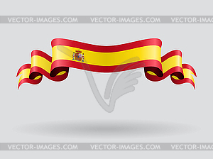 Spanish wavy flag. - vector image