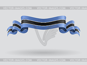 Botswana wavy flag.  - stock vector clipart