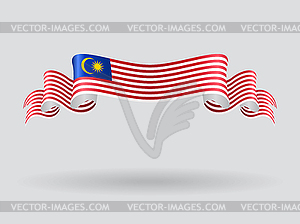 Malaysian wavy flag.  - royalty-free vector image