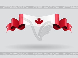 Canadian wavy flag.  - vector image