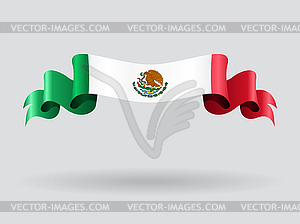 Mexican wavy flag.  - vector clipart