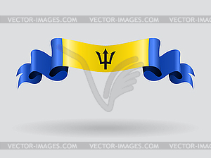 Barbados wavy flag.  - vector clipart