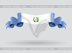 Guatemalan wavy flag.  - vector clipart