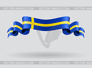 Шведский волнистой флаг. - иллюстрация в векторе
