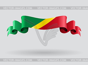 Congolese wavy flag.  - vector image