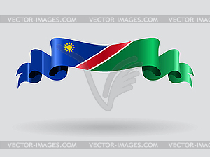 Namibian wavy flag.  - vector image