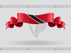 Trinidad and Tobago wavy flag.  - stock vector clipart