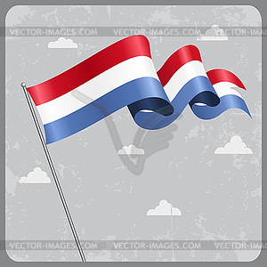 Luxembourg wavy flag.  - vector clipart / vector image