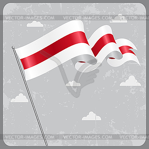 Belarus wavy flag.  - vector clip art