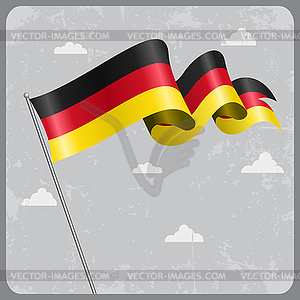 German wavy flag.  - vector image