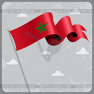 Moroccan wavy flag.  - royalty-free vector clipart