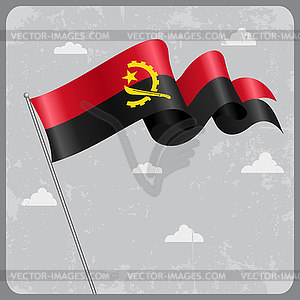 Angolan wavy flag.  - vector image