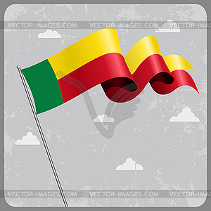 Benin wavy flag.  - vector clipart / vector image