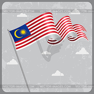 Malaysian wavy flag.  - vector image
