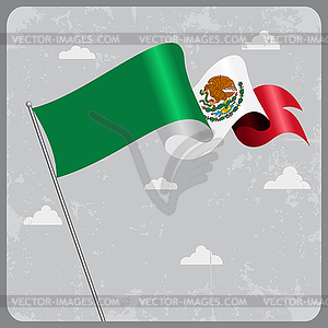 Mexican wavy flag.  - vector image