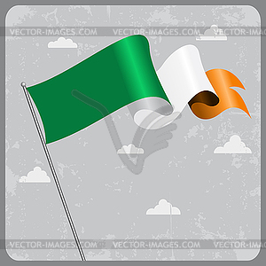 Irish wavy flag.  - vector image