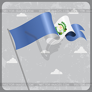 Guatemalan wavy flag.  - vector image