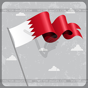 Бахрейн волнистой флаг. - графика в векторном формате