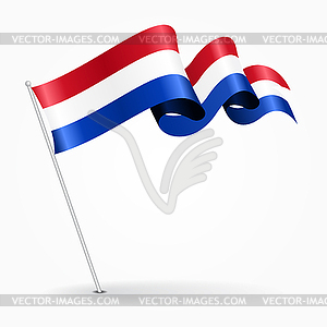 Dutch pin wavy flag.  - vector clip art