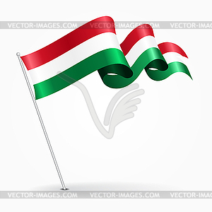 Венгерский контактный волнистой флаг. - векторный клипарт EPS