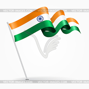 Indian pin wavy flag.  - vector clipart
