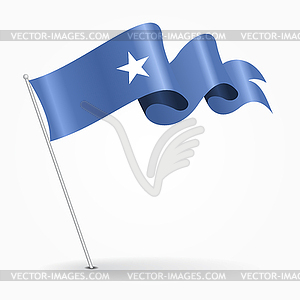 Somalian pin wavy flag.  - vector clipart