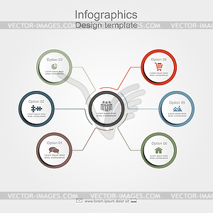 Infographic design template with place for your - royalty-free vector clipart