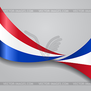 Dutch wavy flag.  - vector clip art