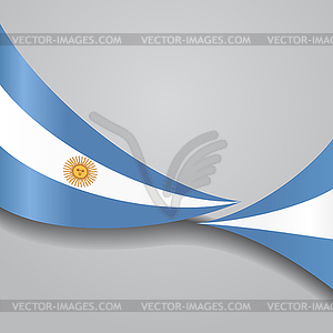 Argentinean wavy flag.  - vector image