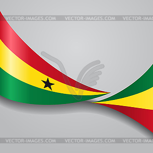 Ghanayan wavy flag.  - vector clip art