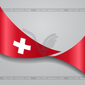 Swiss wavy flag.  - vector image