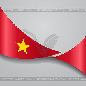 Vietnamese wavy flag.  - vector clip art